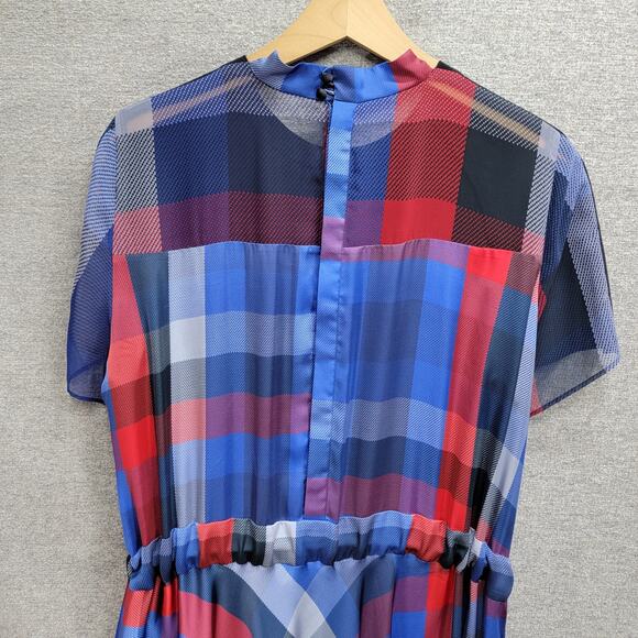 SACAI PLAID COTTON JERSEY MIDI DRESS, SIZE ??? - Picture 5 of 10